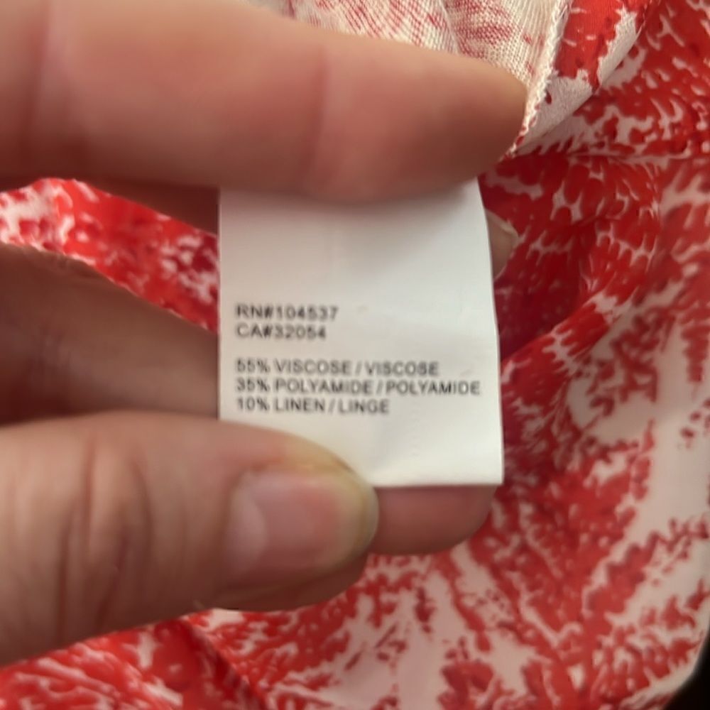 Women’s Tiny Large Red Tank Blouse Top - Picture 5 of 6